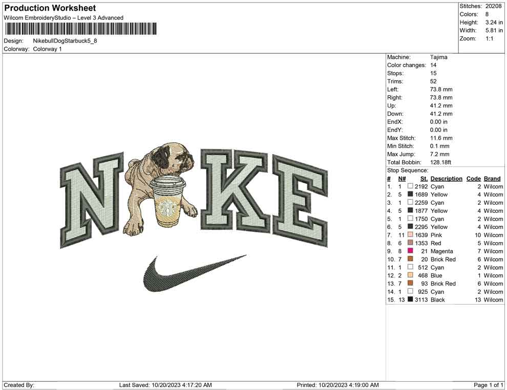 Nike BullDog starbuck