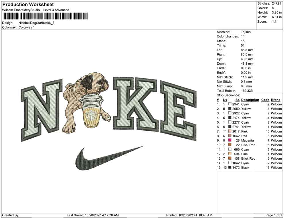 Nike BullDog starbuck