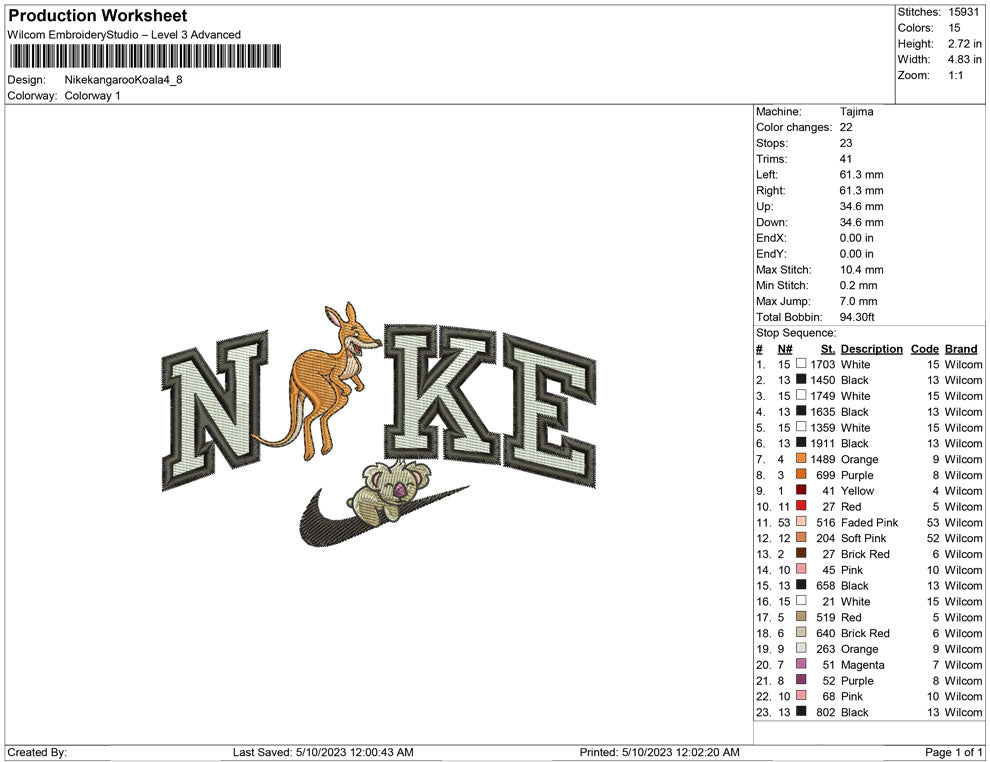 Nike Kangaroo with koala