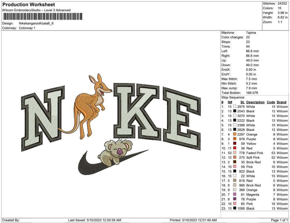 Nike Kangaroo with koala