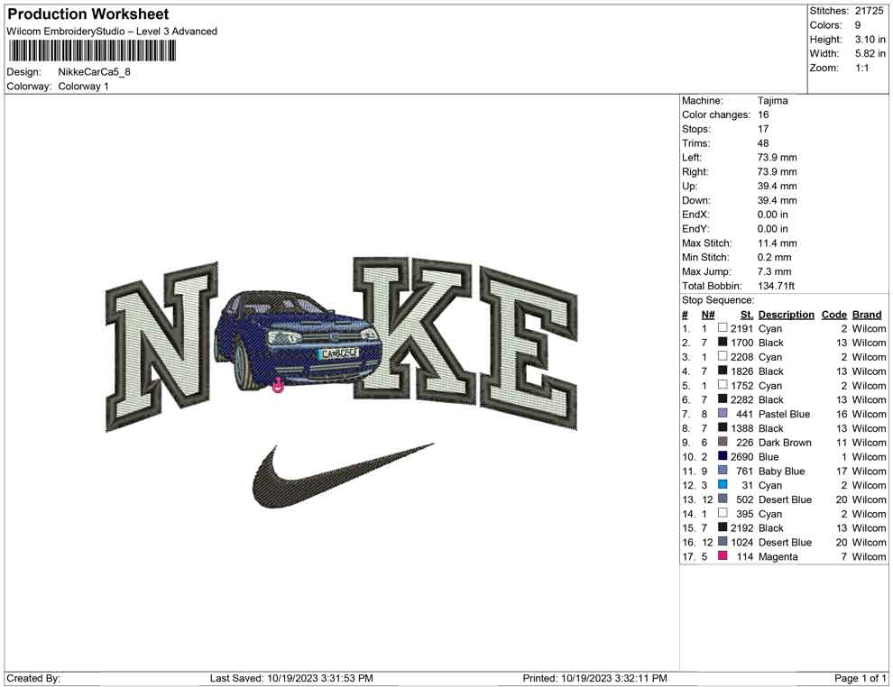 Nike Car Ca