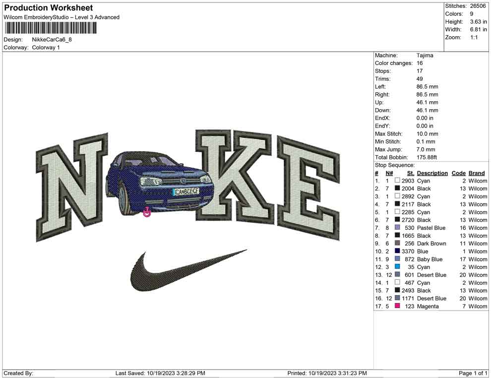 Nike Car Ca