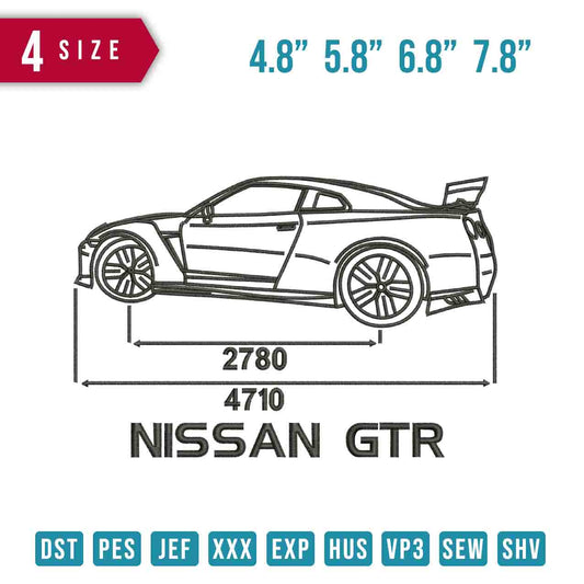 Nissan GTR Line Art