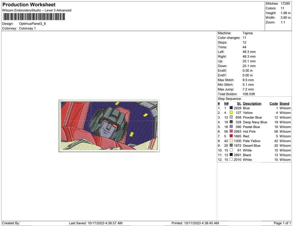 Optimus Prime panel