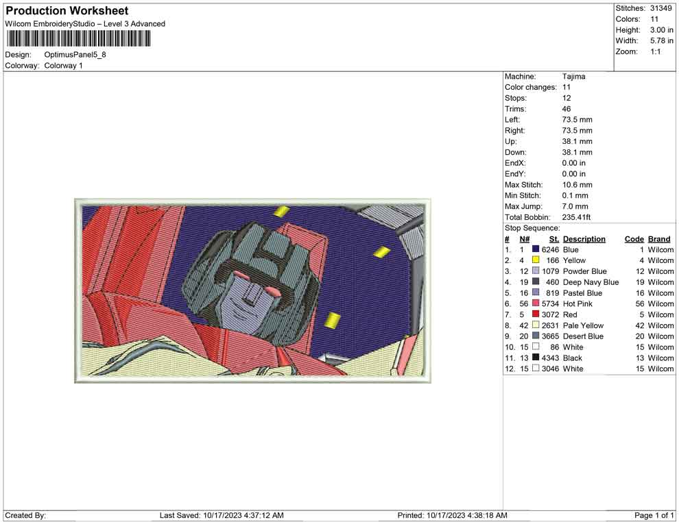Optimus Prime panel