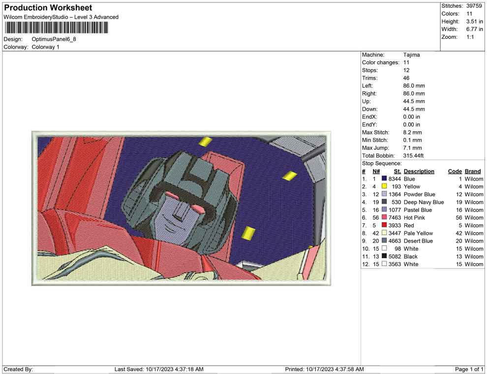 Optimus Prime panel