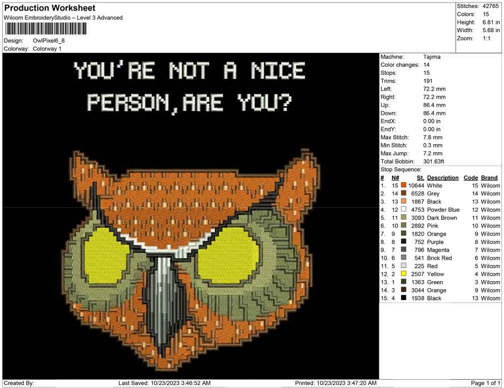 Owl pixel