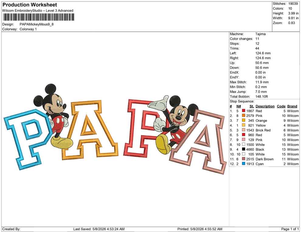 PAPA Mickey Mouse