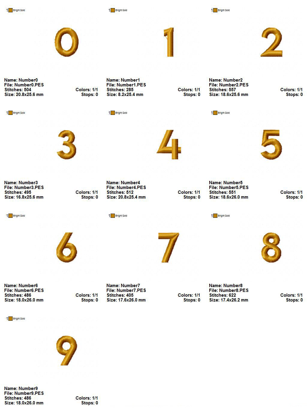 Number 0-9
