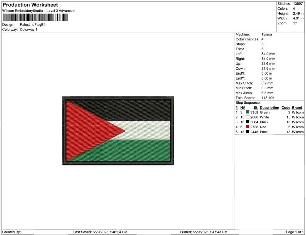 Palestine Flag B