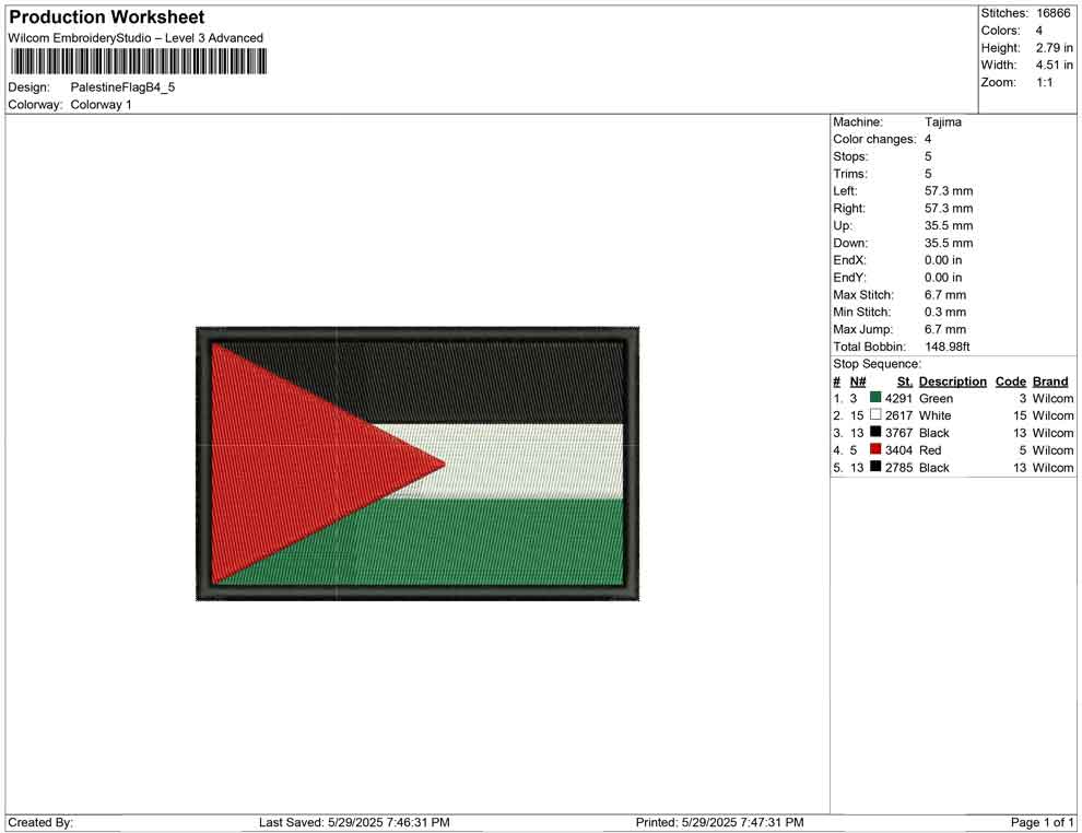 Palestine Flag B