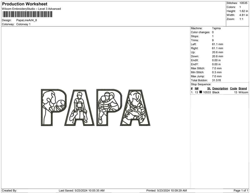 Papa Line Art