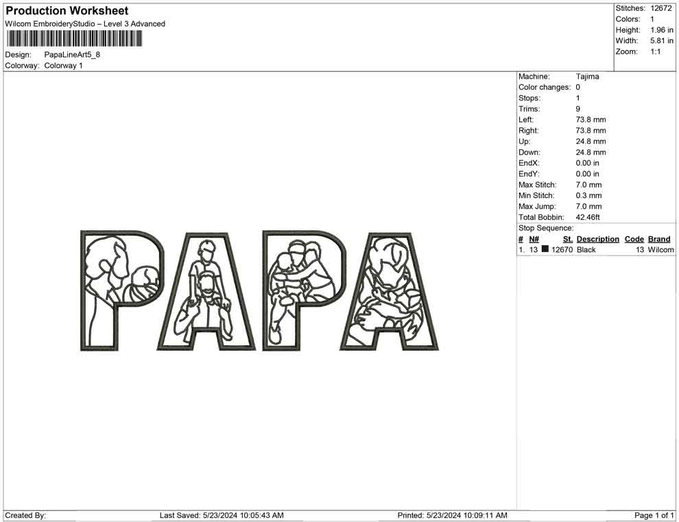 Papa Line Art