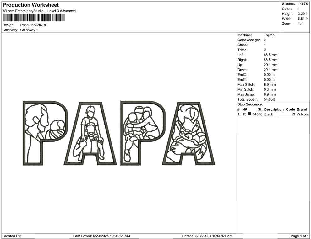 Papa Line Art