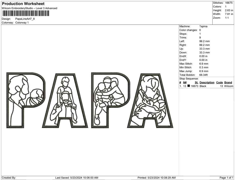 Papa Line Art