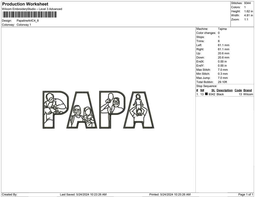 Papa line Art C