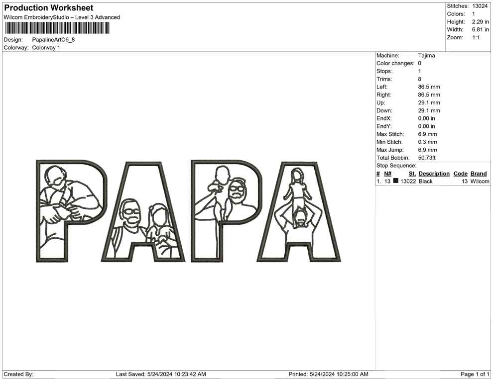 Papa line Art C