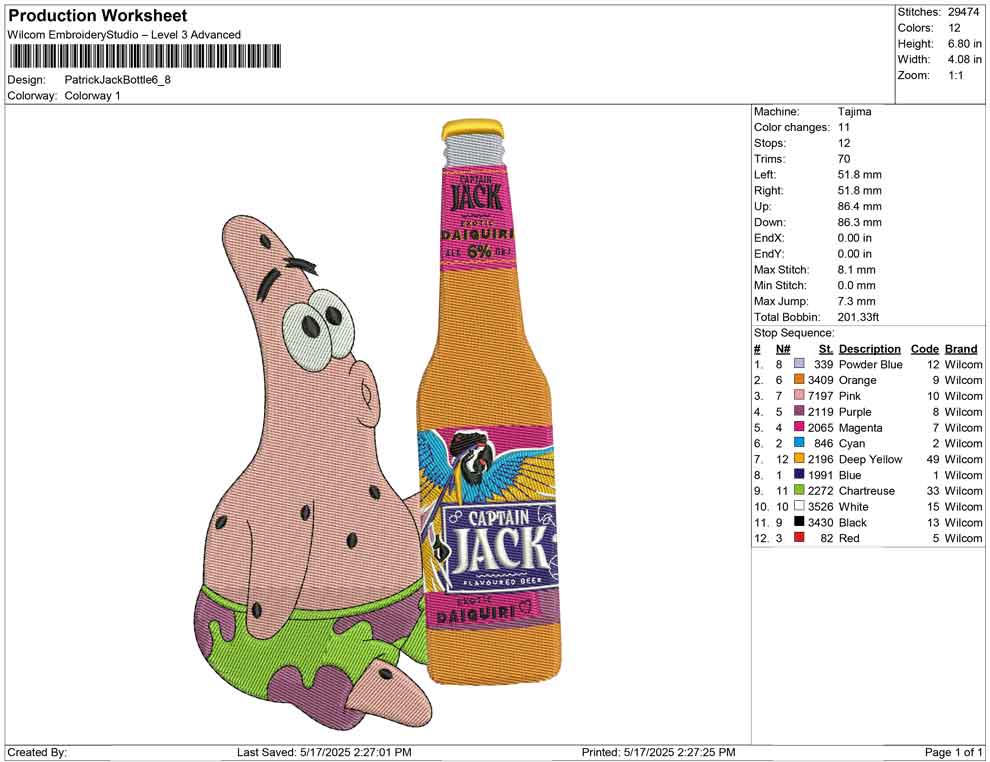 Patrick Jack Bottle