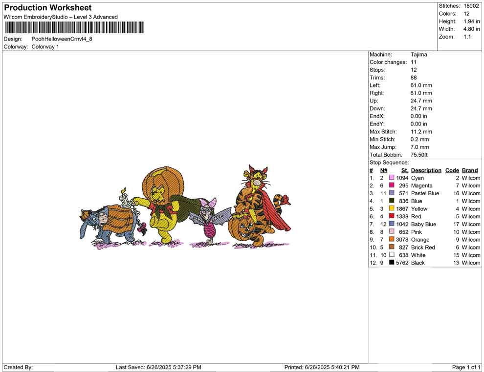 Pooh Helloween Crnvl
