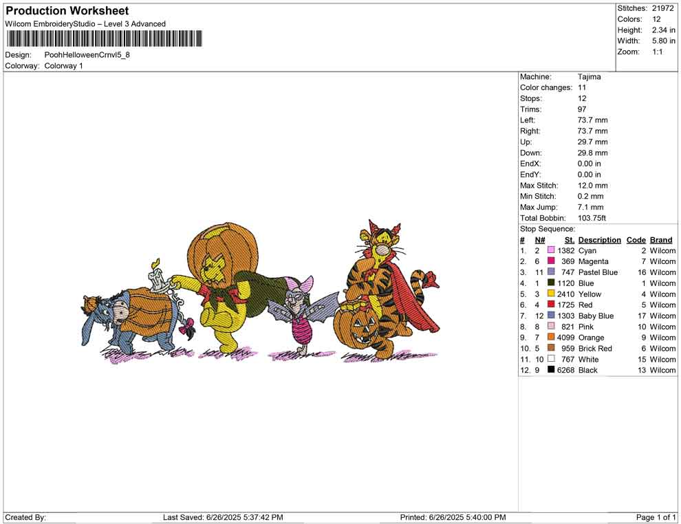 Pooh Helloween Crnvl