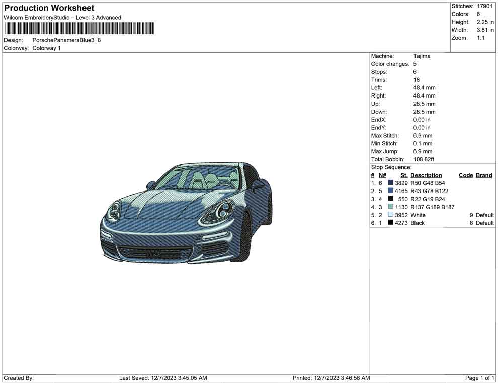 Porsche Panamera Blue