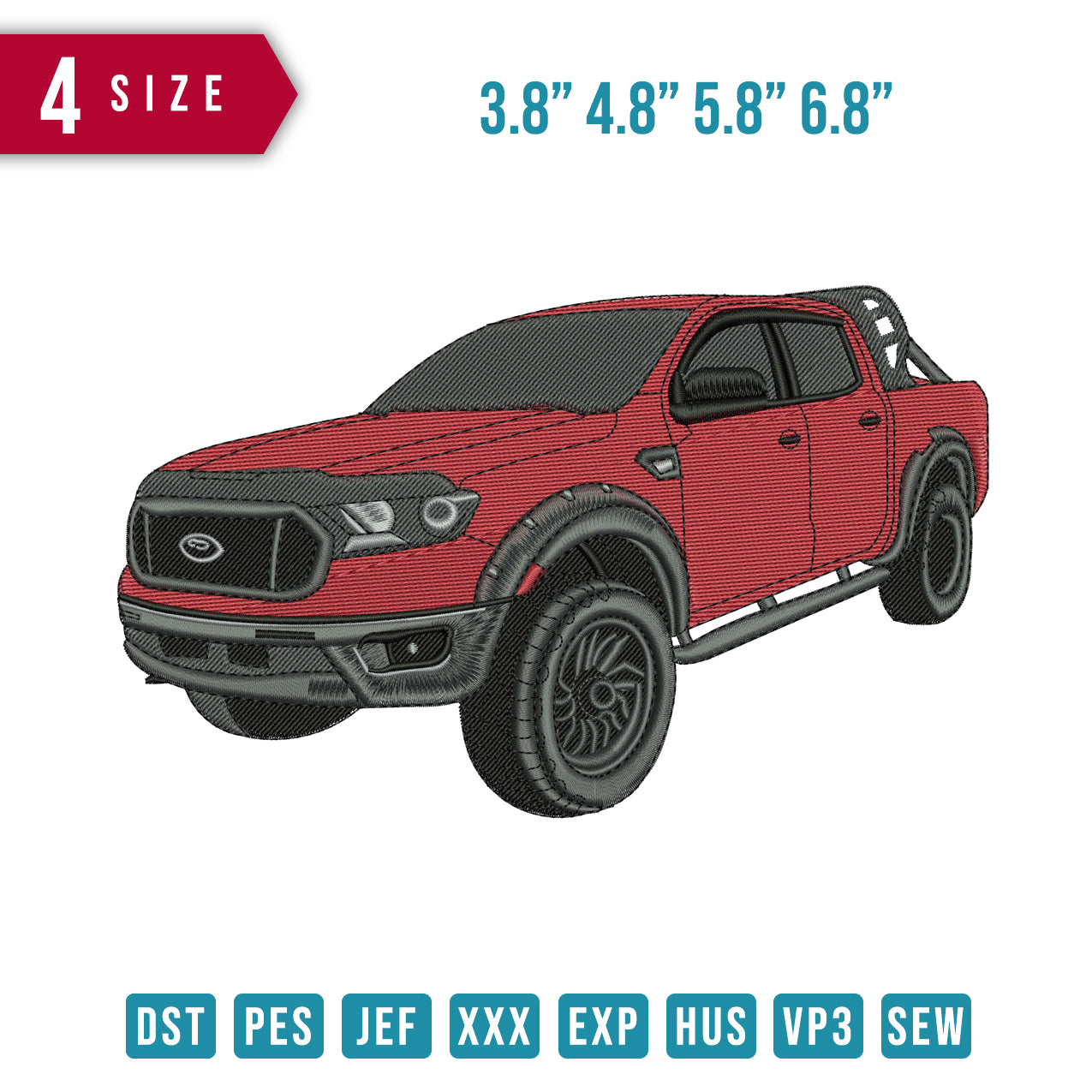 Red Ford Ranger Car