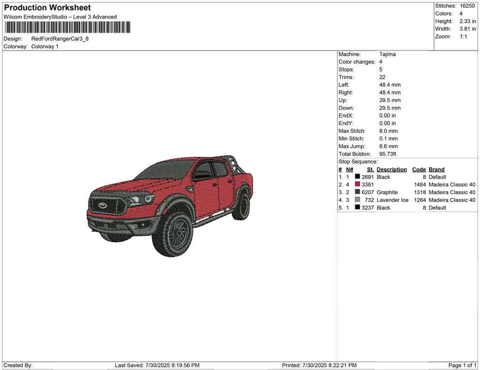 Red Ford Ranger Car