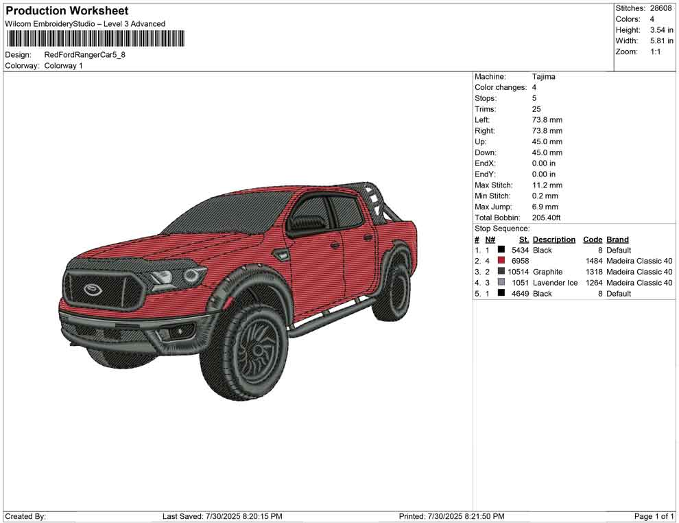 Red Ford Ranger Car