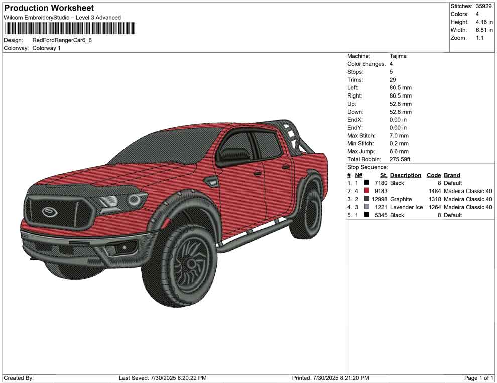 Red Ford Ranger Car