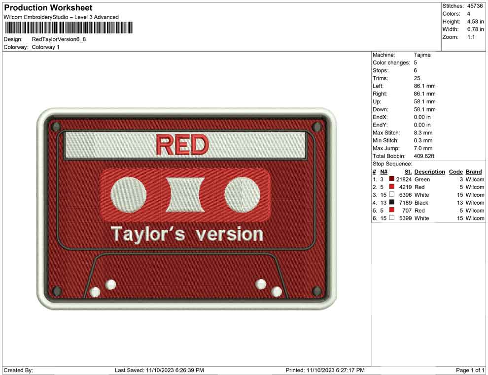 Red Taylor version cassette