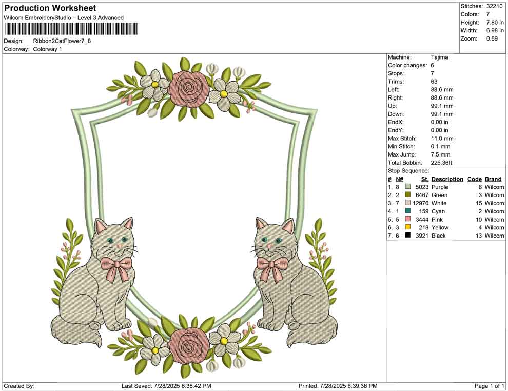 Ribbon 2 Cat Flower