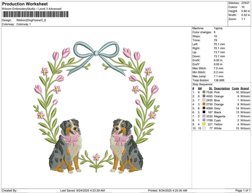 Ribbon 2 Dog Flower