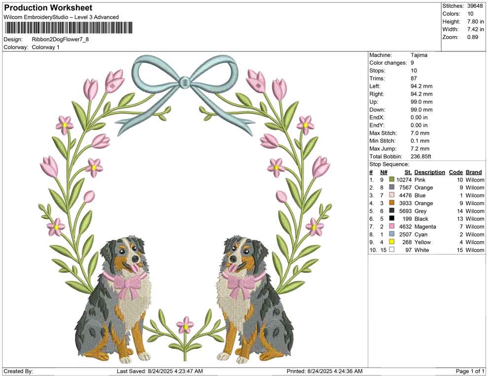 Ribbon 2 Dog Flower