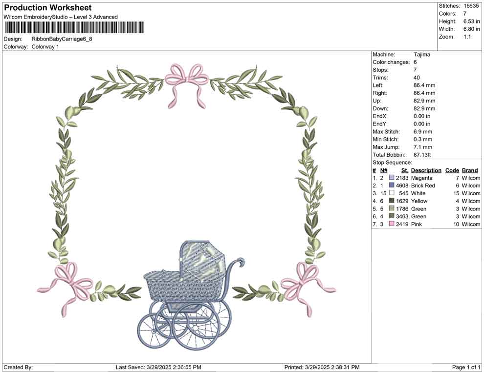 Ribbon Baby Carriage