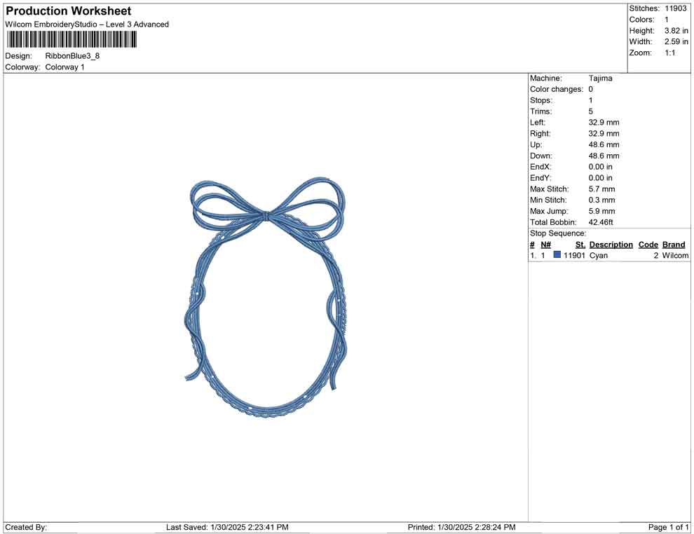 Ribbon Blue