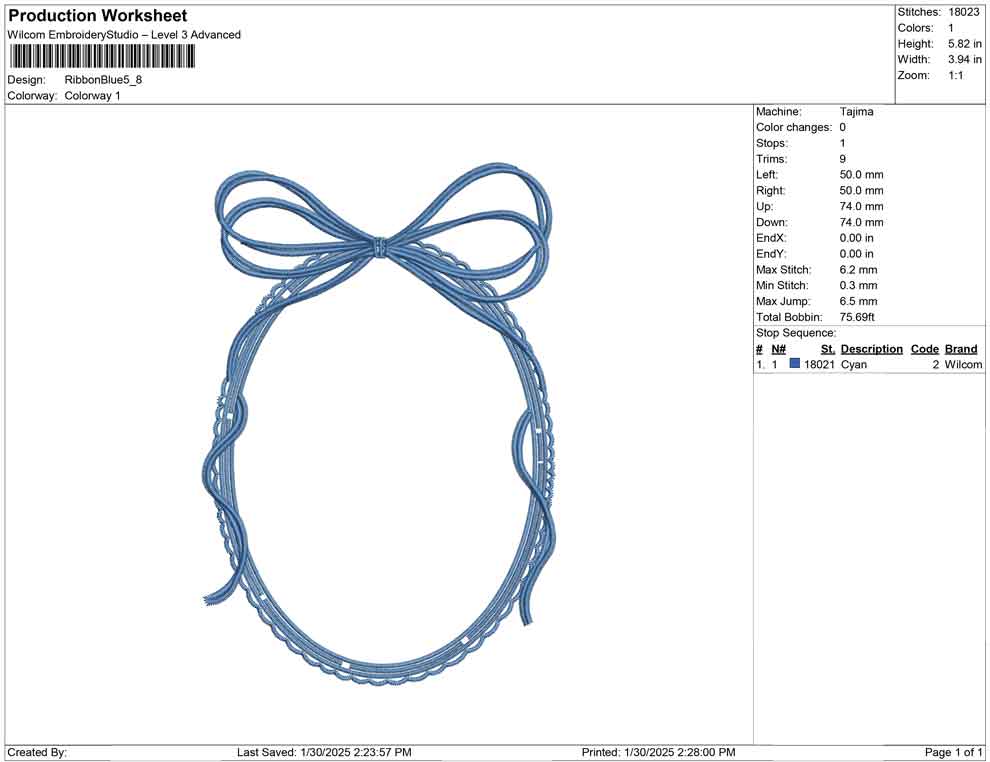 Ribbon Blue