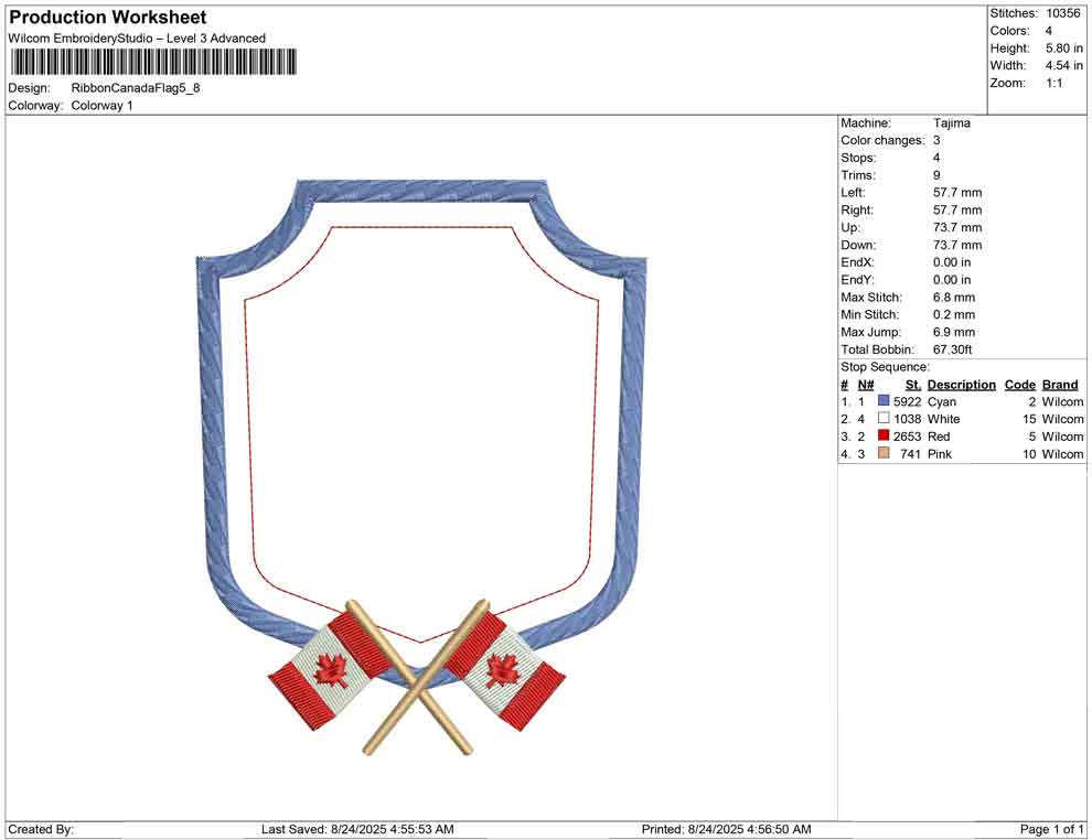 Ribbon Canada Flag