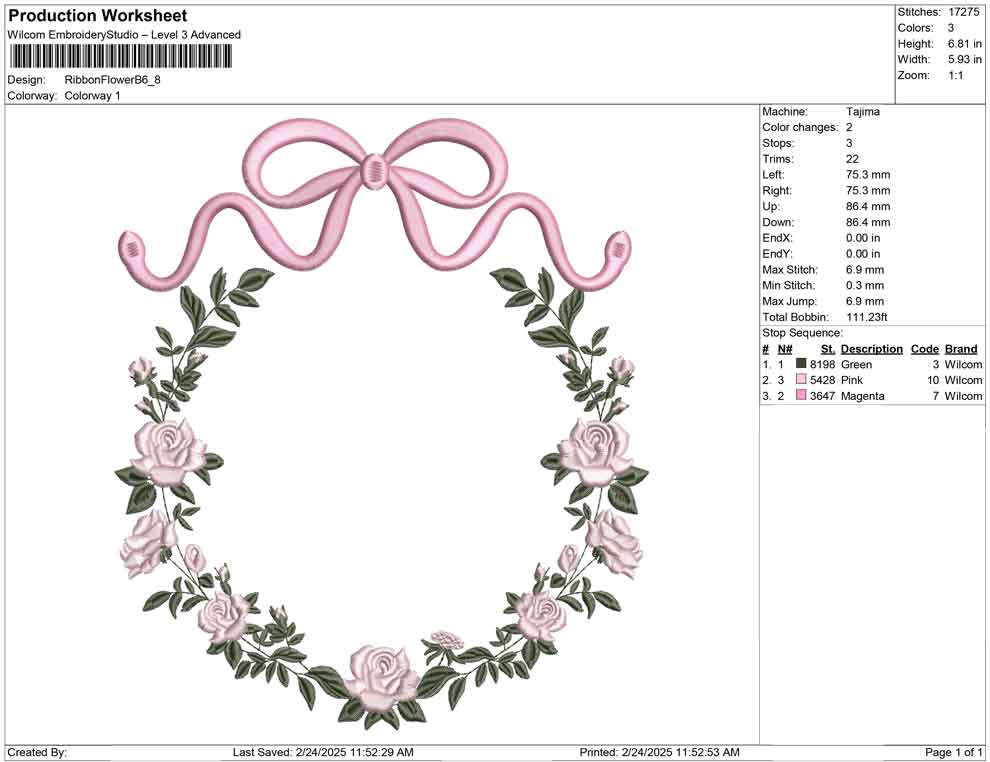 Ribbon Flower B