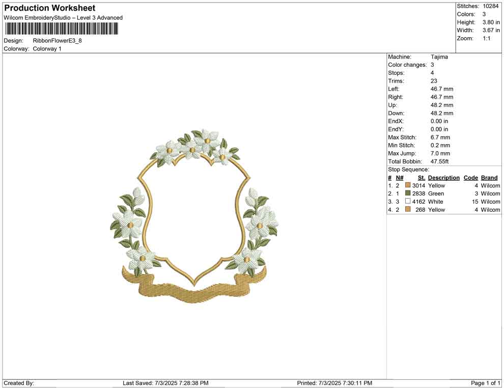 Ribbon Flower E