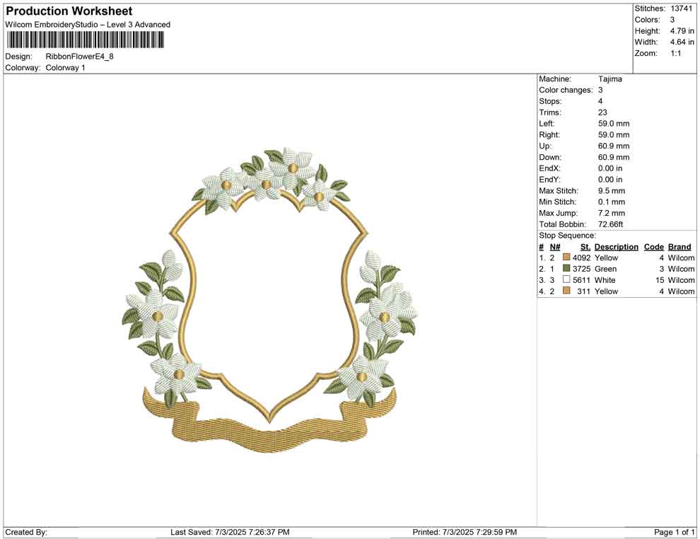 Ribbon Flower E