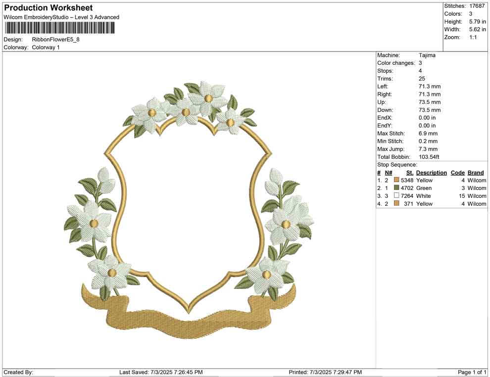 Ribbon Flower E