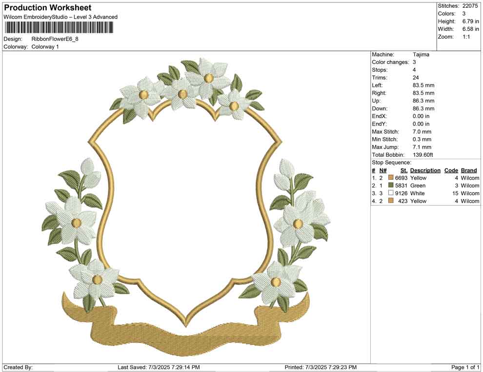 Ribbon Flower E