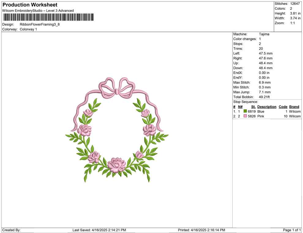 Ribbon Flower Framing