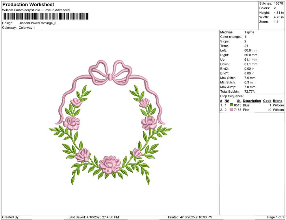 Ribbon Flower Framing