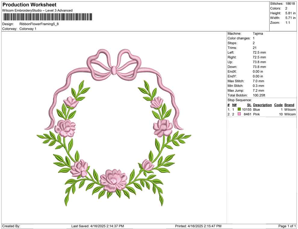 Ribbon Flower Framing