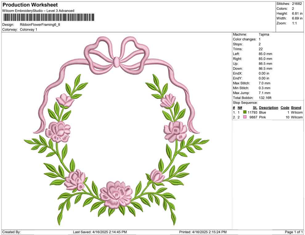 Ribbon Flower Framing