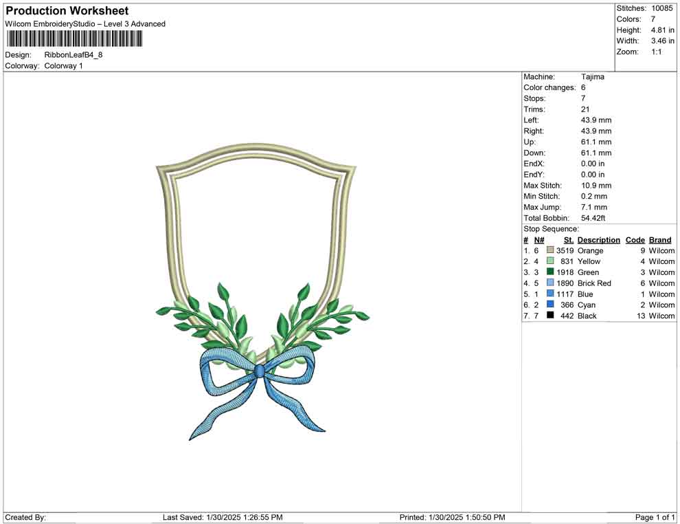 Ribbon Leaf B