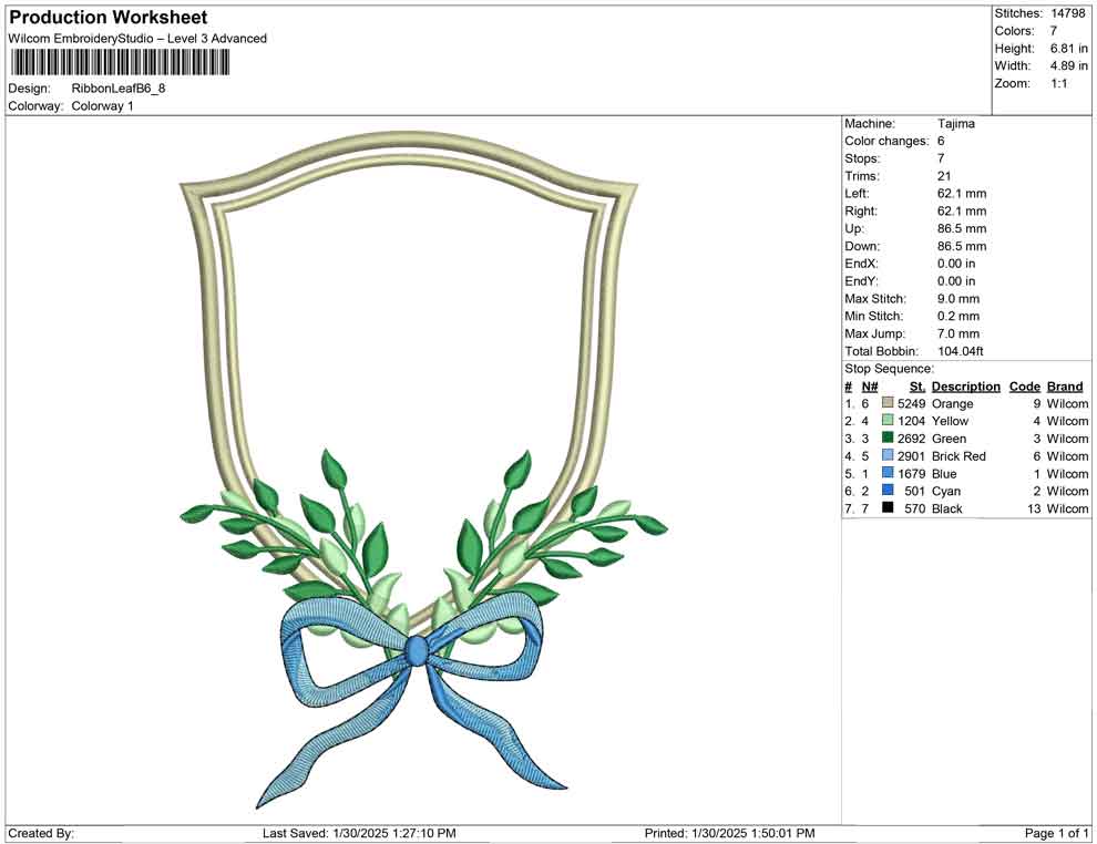 Ribbon Leaf B