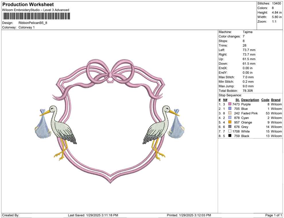Ribbon Pelican B