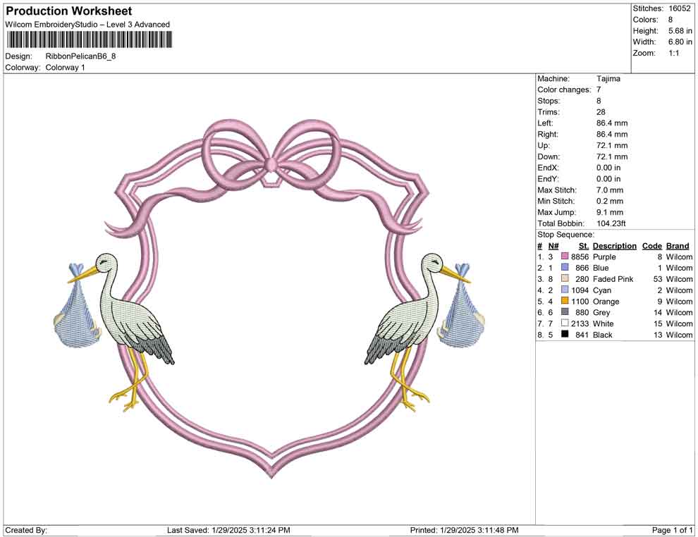 Ribbon Pelican B